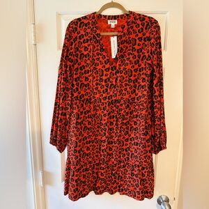Grace Atwood The Drop Leopard Print Dress NWT